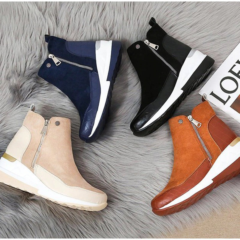 Women's Fleece-Lined Wedge Ankle Boots