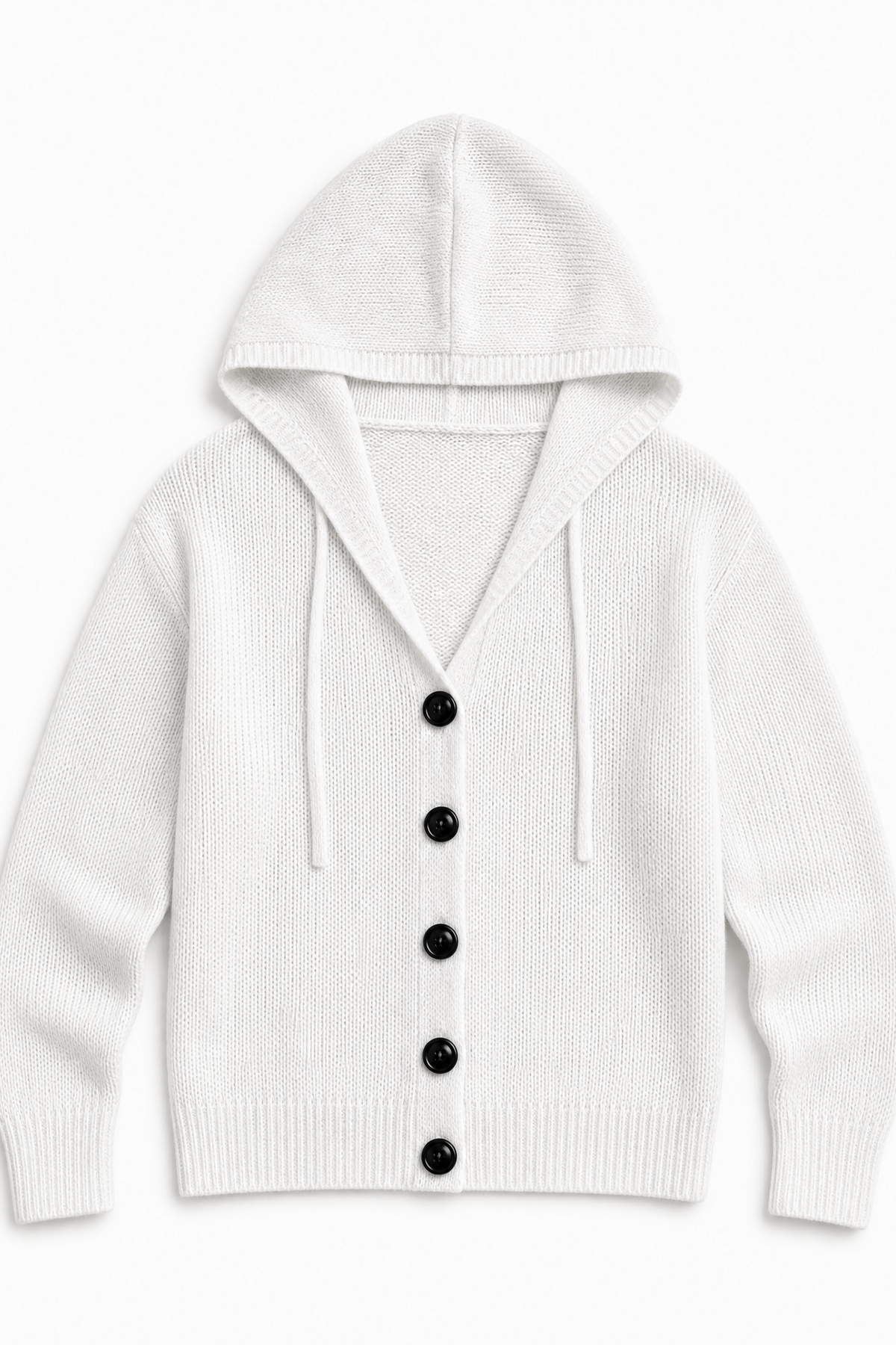 white longline open front cardigan Averly London flat lay