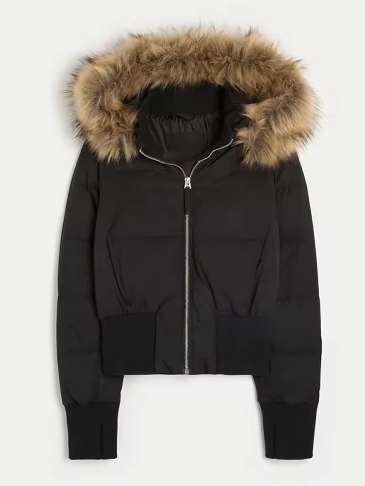 Peyton Faux Fur Trim Puffer Jacket