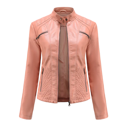 Women's Faux Leather Transitional Jacket