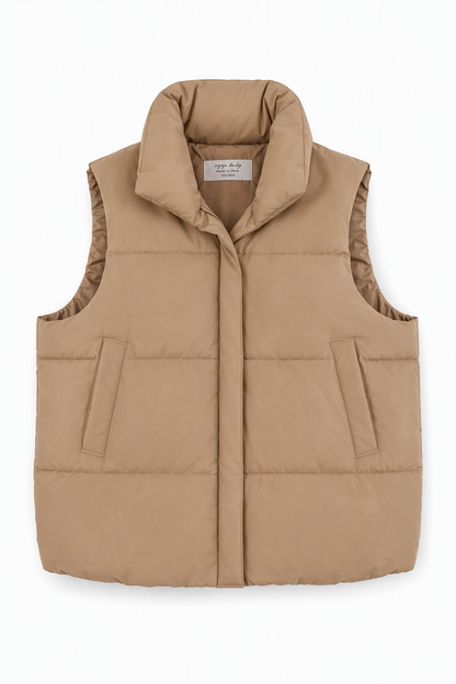 Women's Oversized High-Neck Puffer Vest