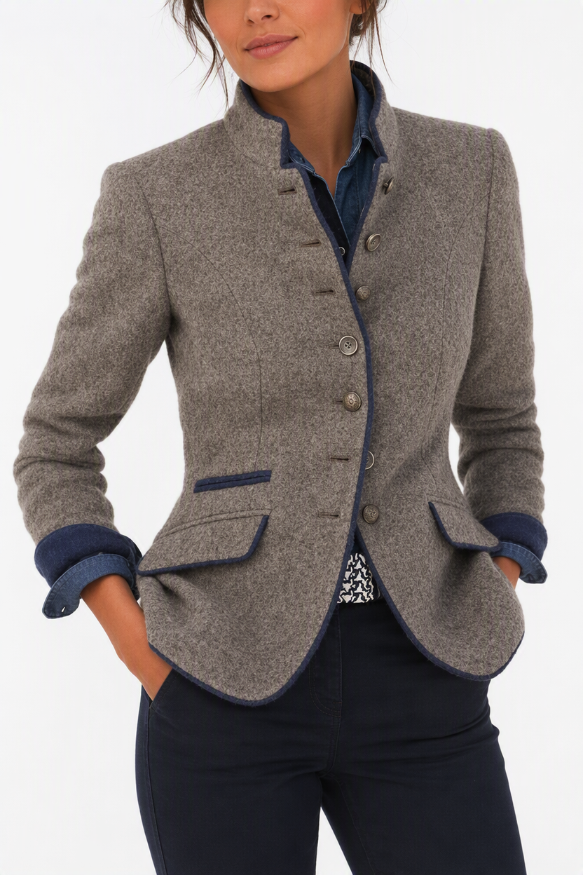 Women's Long Sleeve Solid Colour Jacket