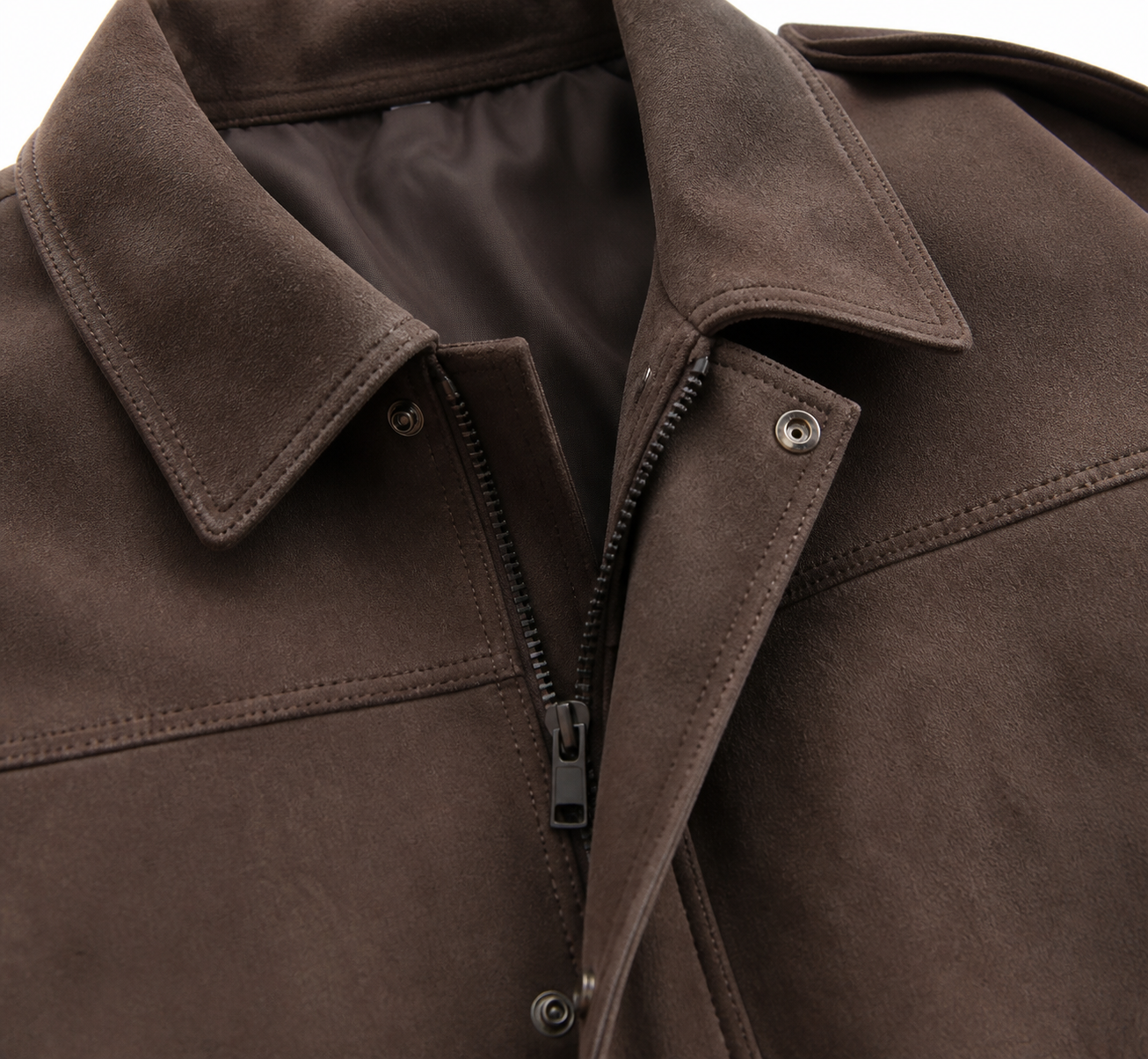 Women's Suede Texture Long Coat