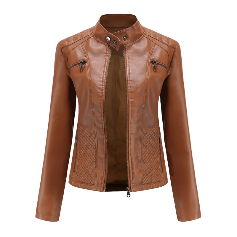 Women's Faux Leather Transitional Jacket