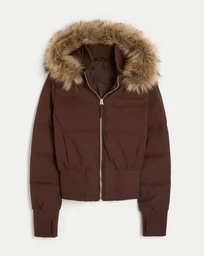 Peyton Faux Fur Trim Puffer Jacket