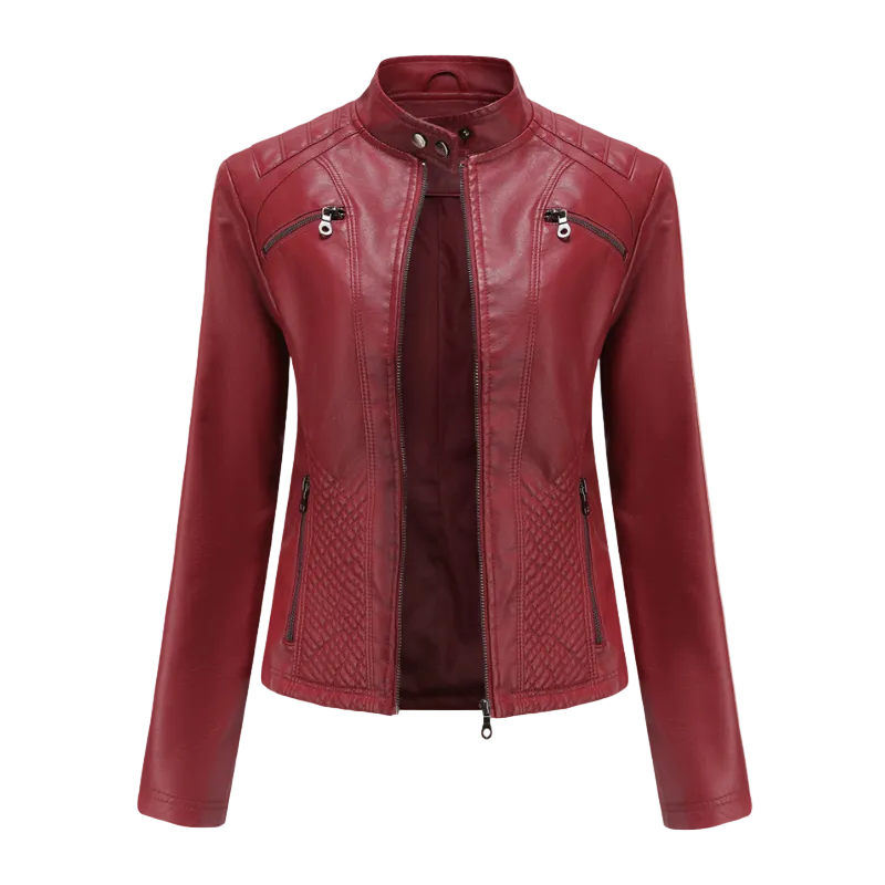 Women's Faux Leather Transitional Jacket