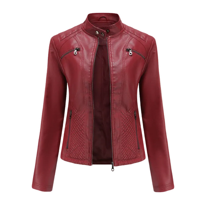 Women's Faux Leather Transitional Jacket