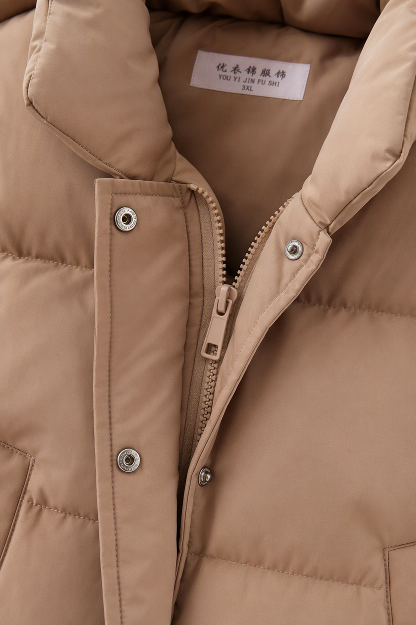 Women's Oversized High-Neck Puffer Vest