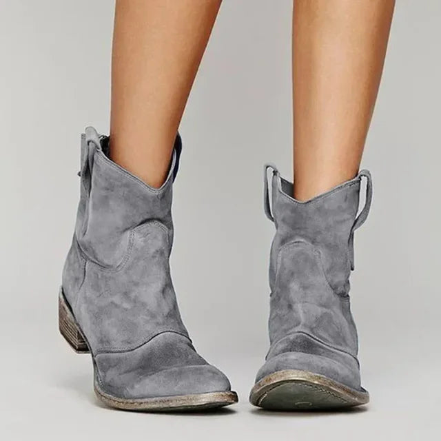 Women's Leather Western Ankle Boots