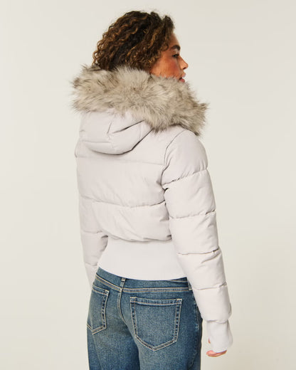 Peyton Faux Fur Trim Puffer Jacket