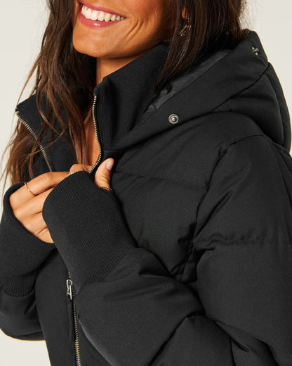 Peyton Faux Fur Trim Puffer Jacket