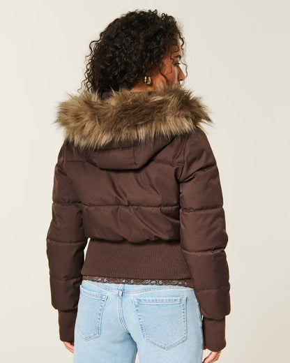 Peyton Faux Fur Trim Puffer Jacket