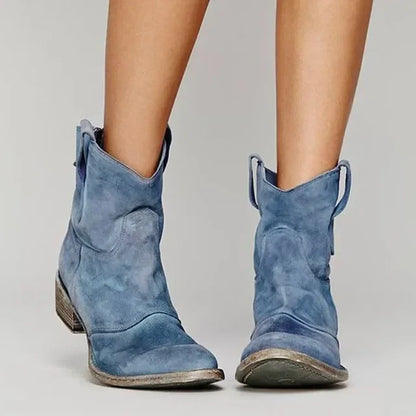 Women's Leather Western Ankle Boots