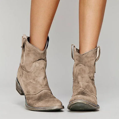 Women's Leather Western Ankle Boots