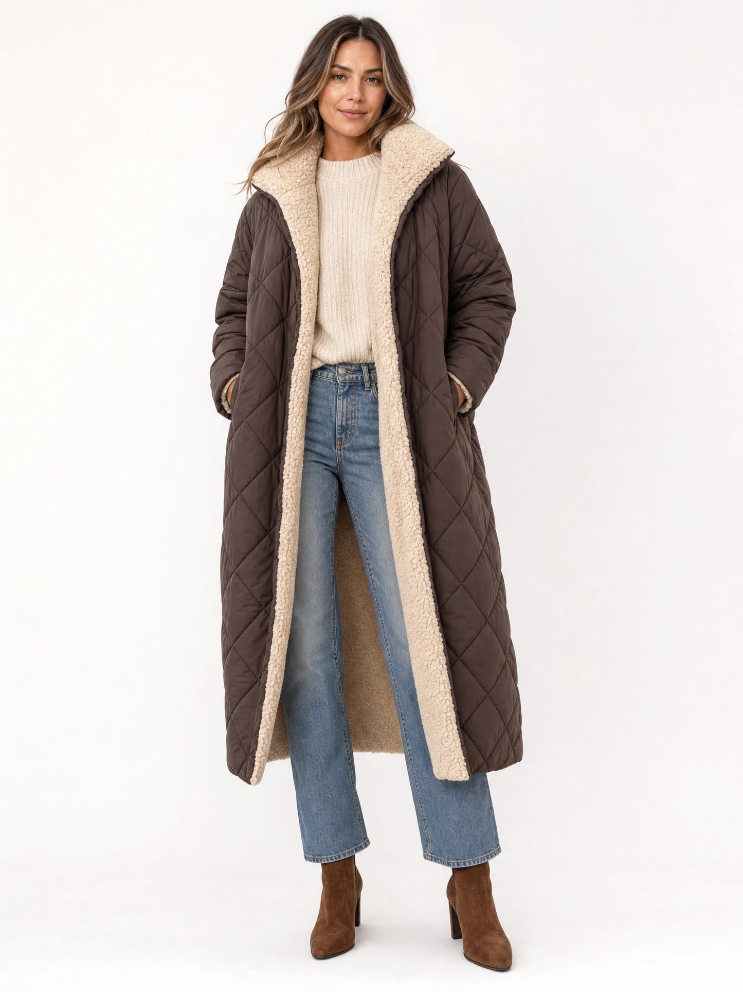 Women's Reversible Longline Coat