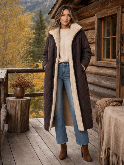 Women's Reversible Longline Coat
