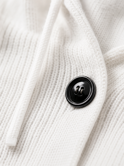 white longline open front cardigan Averly London knit detail