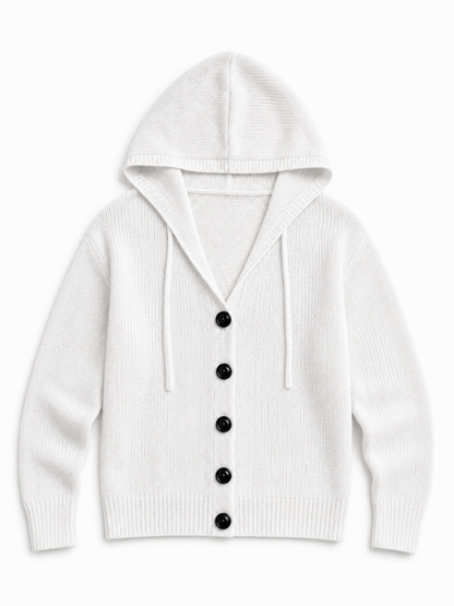 white longline open front cardigan Averly London flat lay