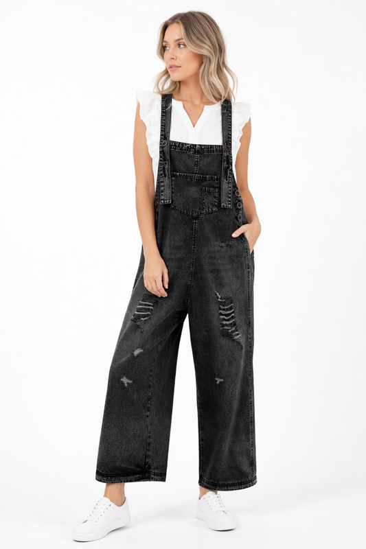 Women's Vintage Wash Adjustable Jumpsuit