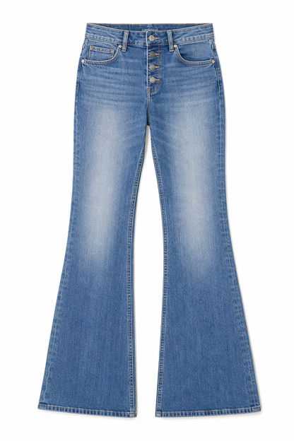 Women's High Waist Vintage Flared Jeans