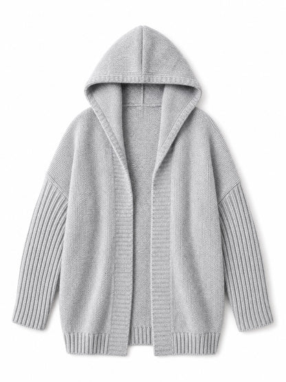 grey oversized knit sweater Averly London flat lay