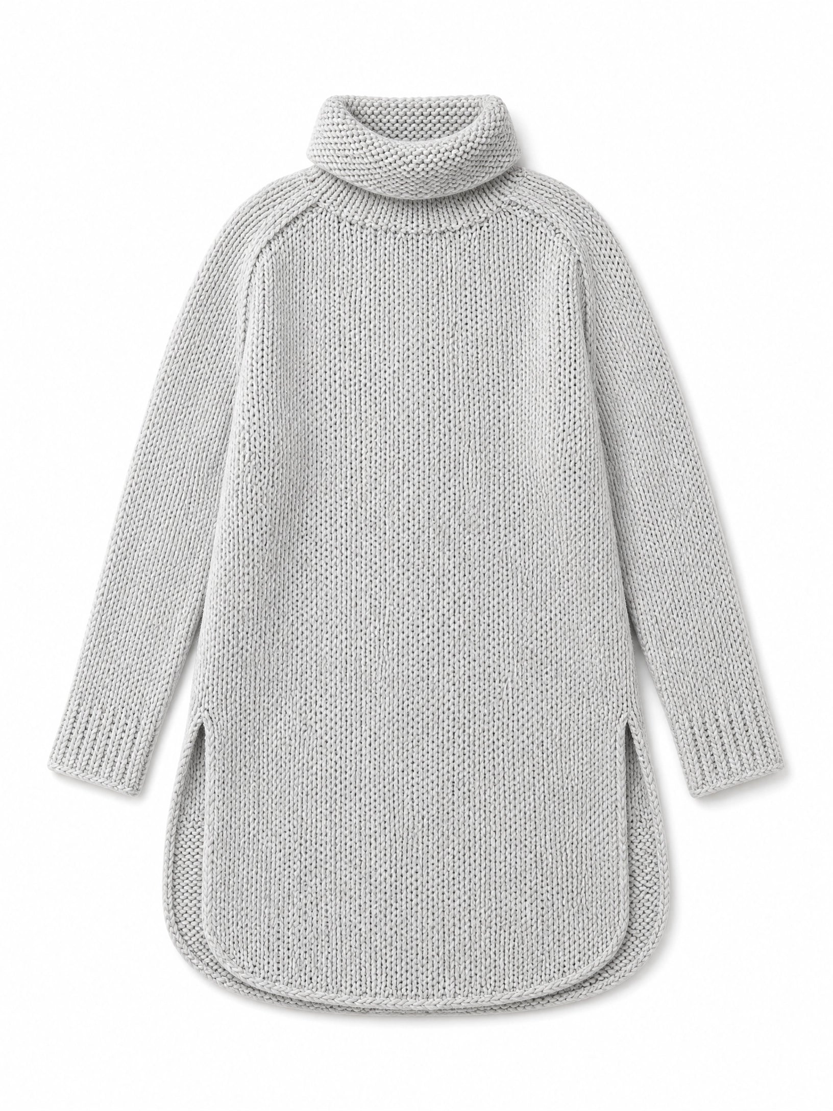 grey oversized long-line knit sweater Averly London flat lay
